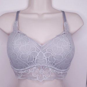 . new PINK Victoria’s Secret PushUp Padded Bralette Lace Long Line MEDIUM D DD E